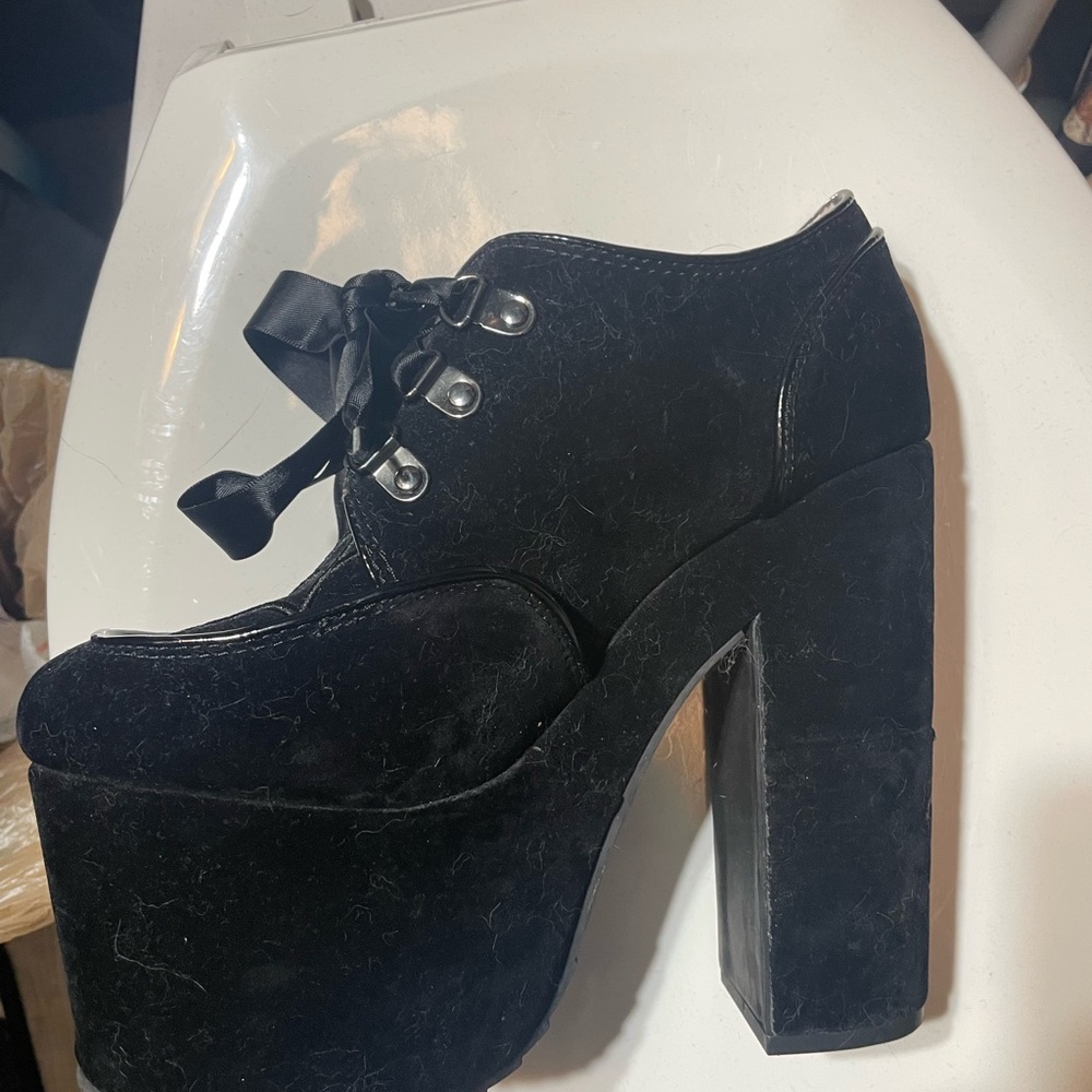 Black Platform Women's Shoes - Picture 4 of 7
